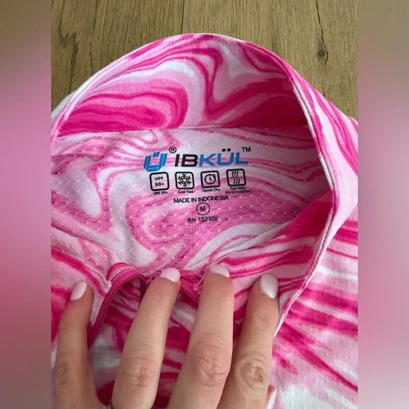 IBKUL Devin Hot Pink Quarter Zip Pullover Size M - Picture 4 of 9